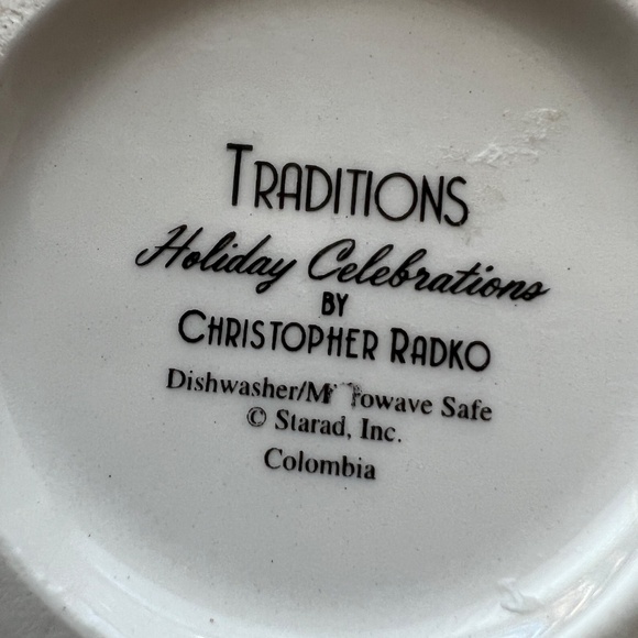 Traditions Holiday Celebrations Mug By Christopher Radko Snowman/Tree - Picture 6 of 6